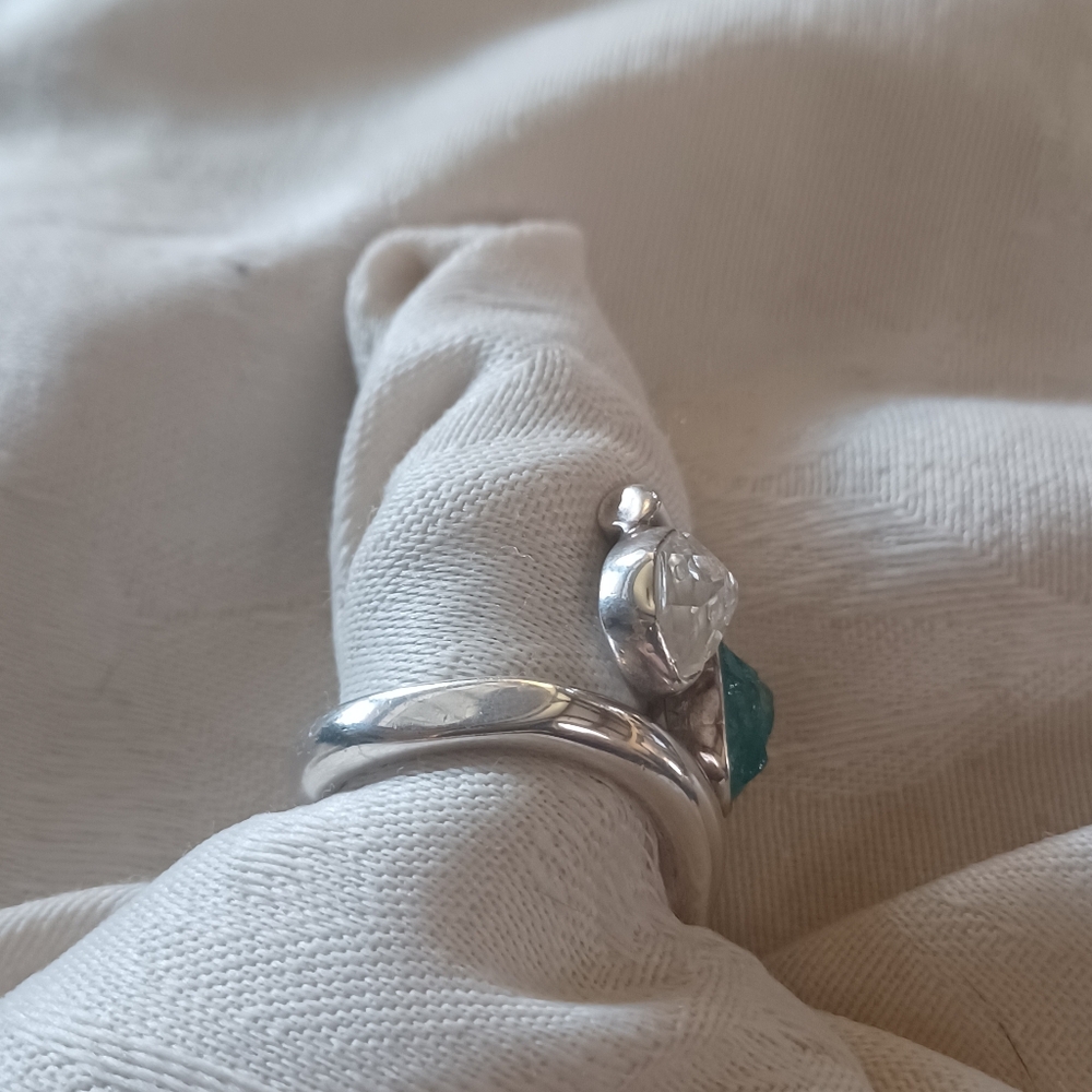 Lilly Barrack Multi Stone Ring, Herkimer Diamonds… - image 3